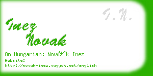 inez novak business card